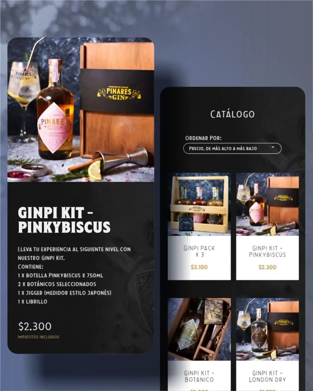 Tienda Online Gin Pinares